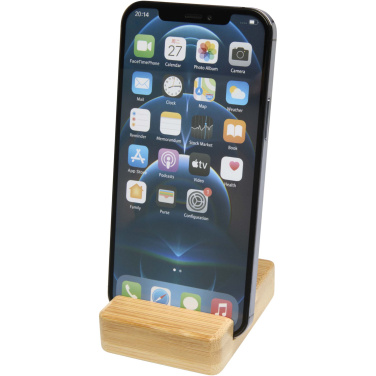 Logo trade corporate gifts image of: Ebla bamboo phone stand