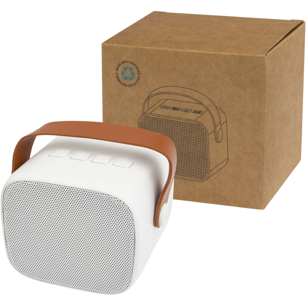 Logo trade promotional gifts picture of: Diya 3W wireless recycled plastic speaker