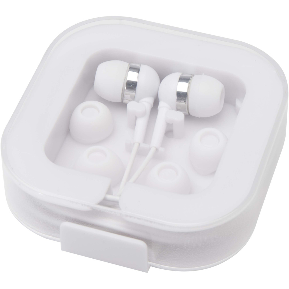 Logo trade promotional items picture of: Dofida wired Type-C earbuds with recycled plastic storage box