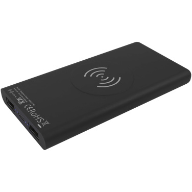 Logotrade promotional merchandise image of: SCX.design P40 10.000 mAh light-up wireless rubber power bank