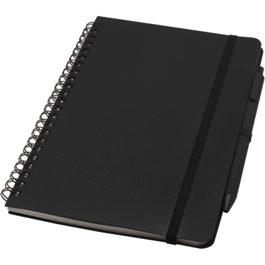 Logotrade promotional item picture of: Thalaasa A5 ocean-bound hard cover notebook with ballpoint pen (black ink)