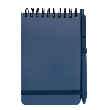 Logo trade promotional giveaway photo of: Thalaasa A6 hard cover ocean-bound notebook with ballpoint pen (black ink)