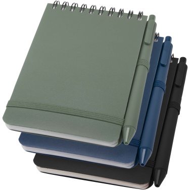 Logotrade promotional item picture of: Thalaasa A6 hard cover ocean-bound notebook with ballpoint pen (black ink)