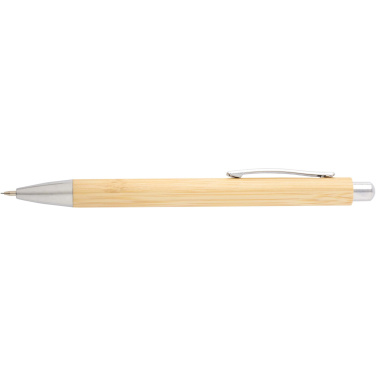 Logo trade advertising products picture of: Oblys bamboo ballpoint pen and mechanical pencil set (black ink)
