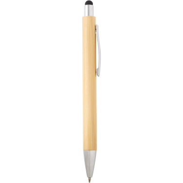 Logotrade business gift image of: Oblys bamboo ballpoint pen and mechanical pencil set (black ink)