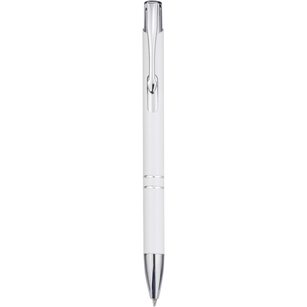 Logo trade promotional merchandise picture of: Moneta recycled aluminium ballpoint pen (blue ink)