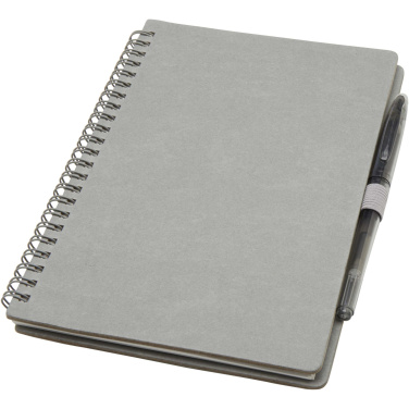 Logo trade promotional giveaways picture of: Slate reusable soft cover notebook and pen set (black ink)
