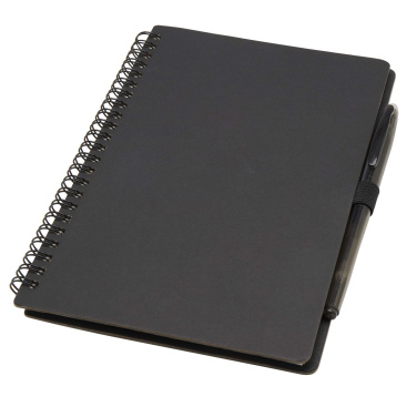 Logo trade promotional merchandise picture of: Slate reusable soft cover notebook and pen set (black ink)