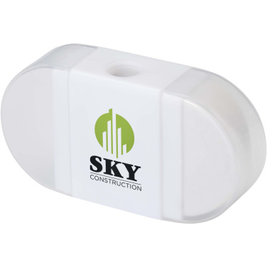 Logo trade promotional merchandise image of: Velvi pencil sharpener with eraser 