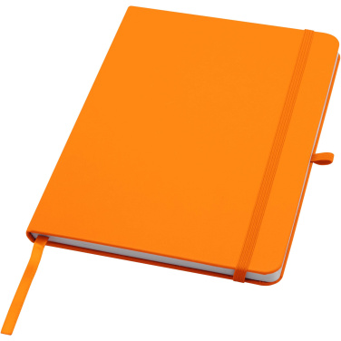 Logo trade advertising product photo of: Teak A5 recycled hard cover notebook with lined pages