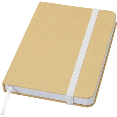 Logo trade promotional items image of: Reed A6 recycled hard cover notebook with plain pages