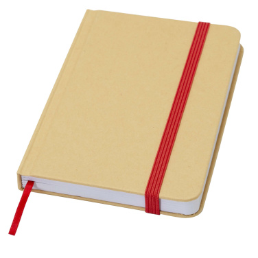 Logo trade promotional giveaways image of: Reed A6 recycled hard cover notebook with plain pages