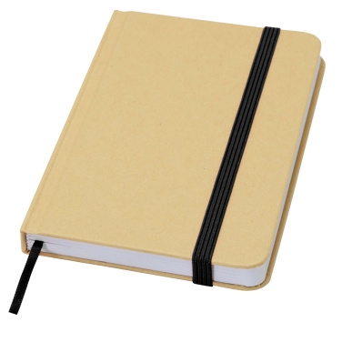Logo trade business gift photo of: Reed A6 recycled hard cover notebook with plain pages