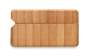 Logo trade promotional giveaways image of: TWS earbuds in bamboo case