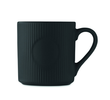 Logo trade business gift photo of: Ribbed ceramic mug mat 340 ml