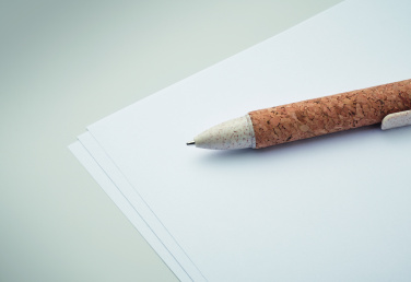 Logotrade business gift image of: Cork 4-colour ink ball pen