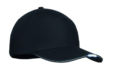 Logo trade promotional products image of: 5 panel LED cotton cap 220gr/m²