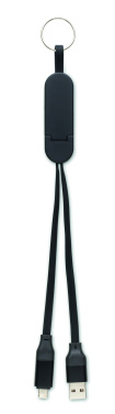 Logo trade promotional products image of: 60W cable keyring recycled ABS