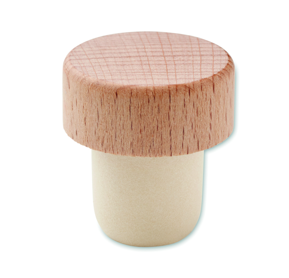 Logo trade promotional products picture of: Beech wood bottle stopper