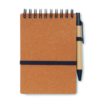 Logotrade promotional giveaway image of: Recycled notebook with ball pen