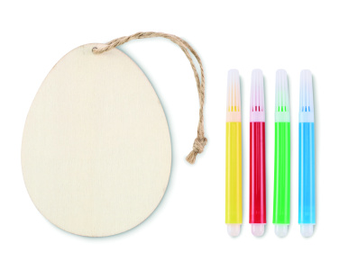 Logotrade promotional giveaways photo of: Wooden egg painting set