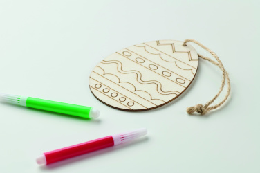 Logo trade advertising products picture of: Wooden egg painting set