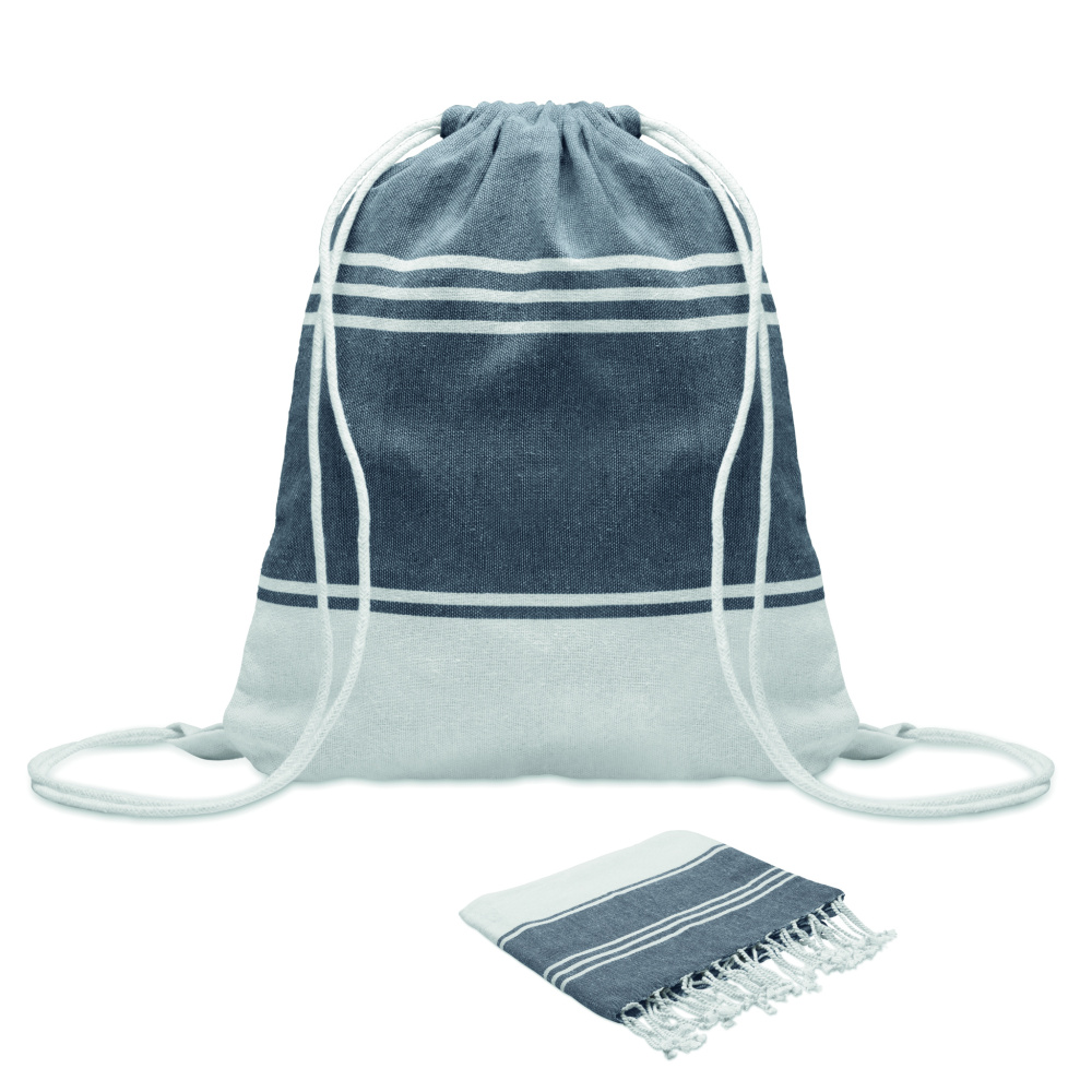 Logo trade promotional gifts picture of: Hammam towel drawstring set