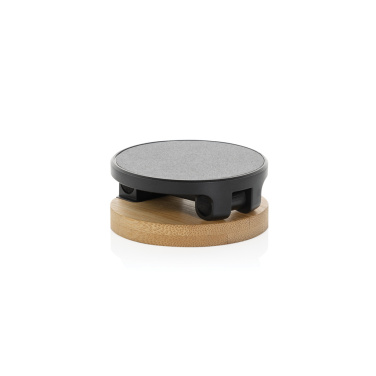 Logotrade advertising product picture of: Magmount RCS recycled plastic and bamboo phone stand