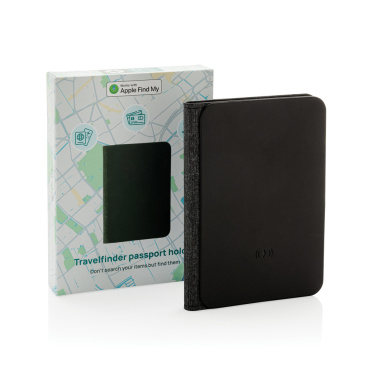 Logo trade business gifts image of: Trackmate RCS rpolyester passport holder worldwide locating