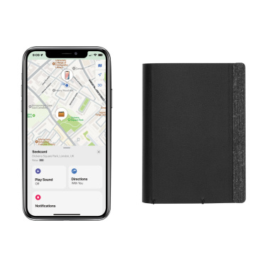 Logo trade corporate gifts image of: Seekcard RCS rpolyester card wallet with worldwide locating