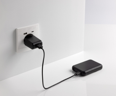 Logo trade advertising products picture of: Stellar RCS recycled plastic 5000 mah 5W magnetic powerbank