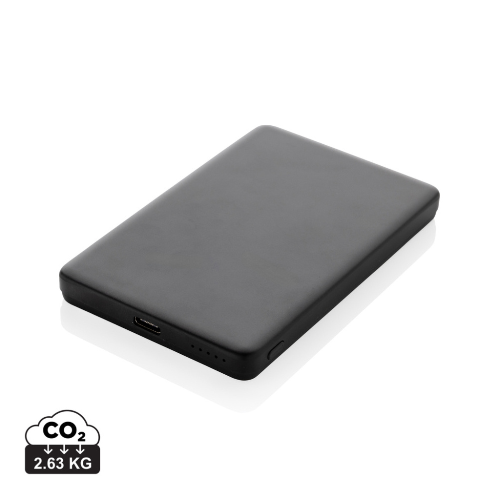 Logotrade promotional gift picture of: Orion RCS recycled aluminum 5000 mah 5W magnetic powerbank