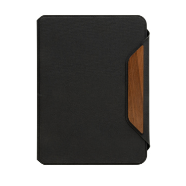 Logotrade business gift image of: Teri AWARE™ RPET and walnut A5 portfolio