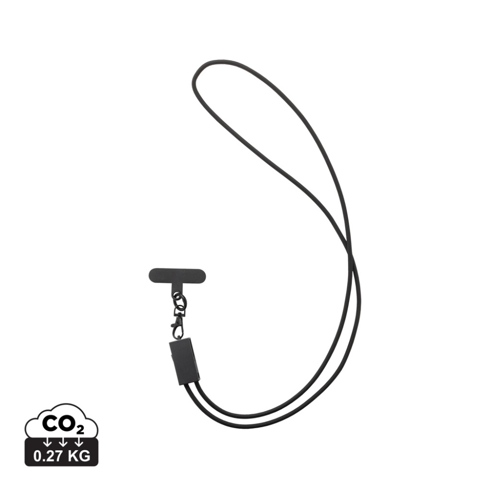 Logotrade promotional product image of: Terra RCS recycled PET phone cord with dual charge cable