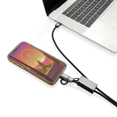 Logo trade promotional gift photo of: Terra RCS recycled PET phone cord with dual charge cable