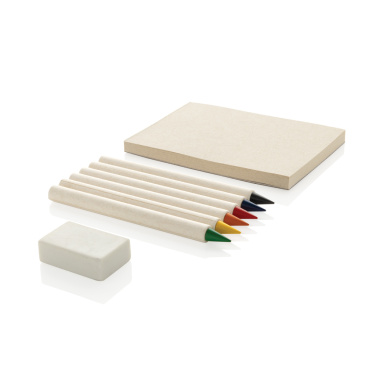 Logotrade promotional giveaways photo of: Micki GRS infinity 6pc coloring pencil set with notepad