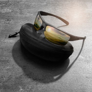 Logo trade corporate gifts image of: Polarized sunglasses MANASLU Schwarzwolf