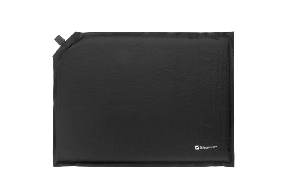 Logo trade promotional merchandise picture of: Inflatable cushion ANTERO Schwarzwolf