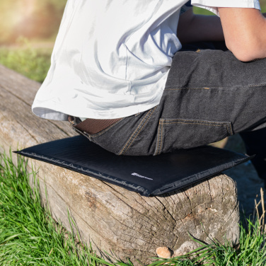 Logo trade business gifts image of: Inflatable cushion ANTERO Schwarzwolf