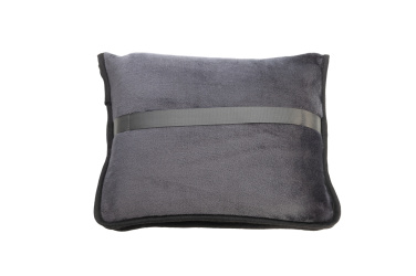 Logotrade promotional gift picture of: Blanket and pillow 2 in 1 AMIATA Schwarzwolf