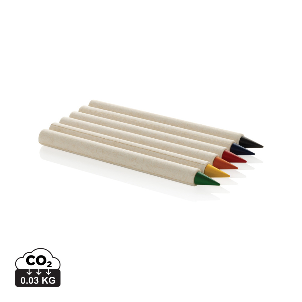 Logo trade business gifts image of: Micki GRS infinity 6pc colouring pencil set