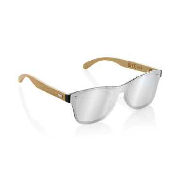 Logo trade corporate gifts picture of: Prism RCS recycled plastic sunglasses with bamboo frame