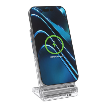 Logo trade promotional merchandise image of: Magcharge 15W magnetic wireless charging stand