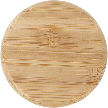 Logotrade corporate gift picture of: Lume 500 ml matte soda lime glass bottle with bamboo lid