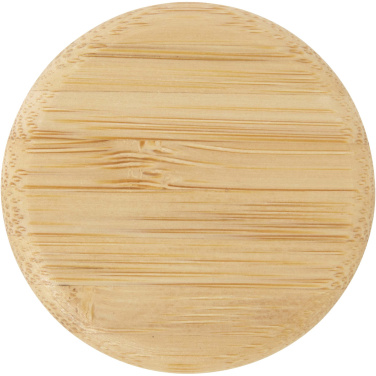 Logo trade corporate gifts image of: Porto 500 ml glass water bottle with silicone handle and bamboo lid