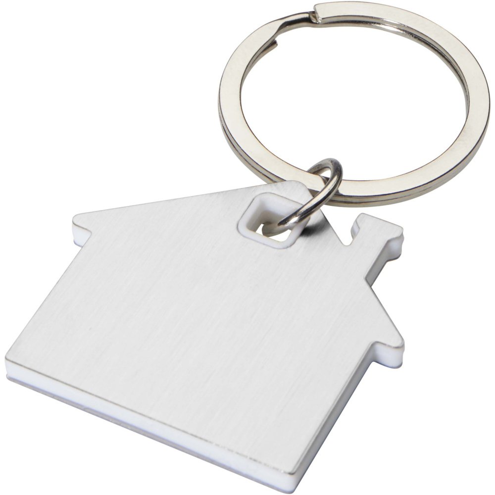 Logo trade business gifts image of: Nook house-shaped keychain