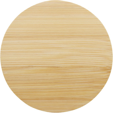 Logo trade business gifts image of: Lenora 250 ml glass cup with bamboo lid