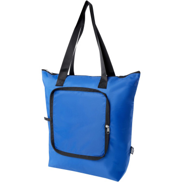 Logo trade promotional giveaways image of: EcoFold RPET foldable tote cooler bag 15L
