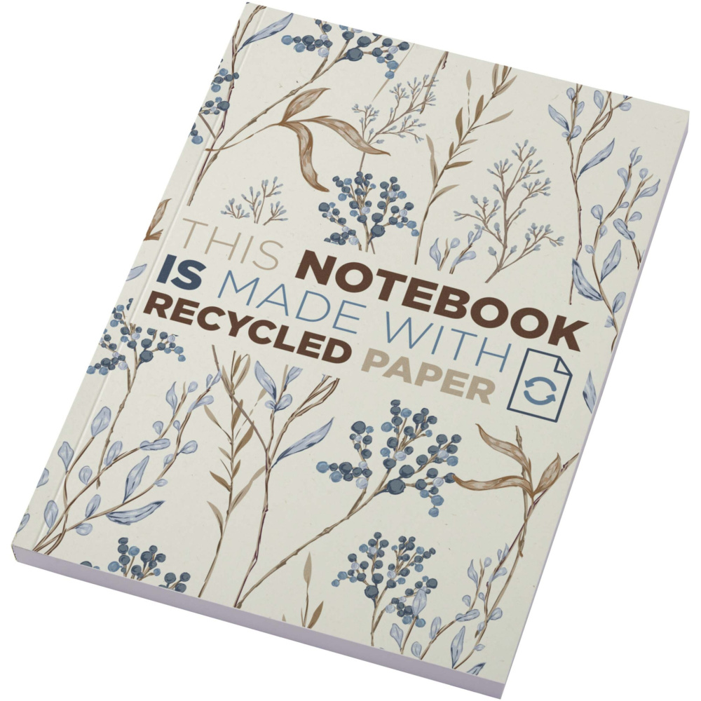 Logo trade promotional gifts image of: Novella Austen A5 recycled soft cover notebook - 100 sheets