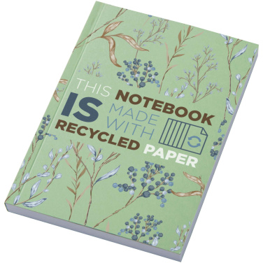 Logo trade promotional product photo of: Novella Austen A6 recycled soft cover notebook - 100 sheets